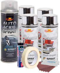 AVEX Kit complet reparatie si vopsire jante culoare Crom Metalic, V4 (AVX-KVJ-CV4) - voltix