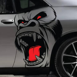 AVEX Set 2 stickere autoadezive Tuning in doua culori, model Gorilla , dimensiune 70 x 47 cm, culoare Negru + Rosu (AVX-TUNING-23)