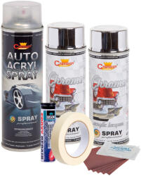 AVEX Kit complet reparatie si vopsire jante culoare Crom Metalic, V2 (AVX-KVJ-CV2) - voltix