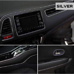 AVEX Banda decor interior crom TUNING, 5m, ARGINTIU (AVX-AG679B) - voltix