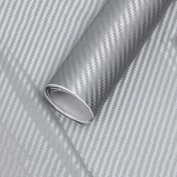 AVEX Folie colantare auto Carbon 3D - Argintiu (3m x 1, 27m) (AVX-T1600) - voltix