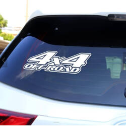 AVEX Sticker autoadeziv pentru vehicule Off Road, model 4x4 Off Road , dimensiune 29 x 11 cm, culoare Alba (AVX-OFFROAD-06)