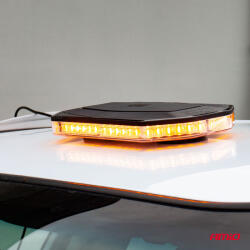 AMIO Rampa luminoasa girofar, culoare Orange, alimentare 12 24V, 48 LED-uri, protectie IP56, montaj cu magnet (AVX-AM02920)