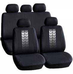 AVEX Set huse scaun auto ieftine, Universale 9 piese, model TIRE TRACKS (AVX-HSA004) - voltix