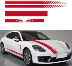 AVEX Set 5 stickere autoadezive Tuning, model Racing Stripes V1 , dimensiune 190 cm, culoare Rosie (AVX-TUNING-11)