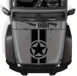 AVEX Sticker autoadeziv pentru vehicule Off Road, model Army Star , dimensiune 90 x 43 cm, culoare Neagra (AVX-OFFROAD-12)