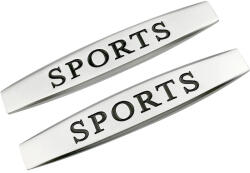 AVEX Set 2 x Embleme auto metalice, autoadezive, model SPORTS , finisaj Crom, dimensiune, 10 x 1, 5 cm (AVX-T061023-2)
