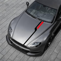 AVEX Set sticker autoadeziv Tuning in doua culori, model Hood Stripes V3 , dimensiune 130 x 10 cm, culoare Negru + Rosu (AVX-TUNING-17)
