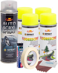AVEX Kit complet reparatie si vopsire jante culoare Galben Fluorescent, V4 (AVX-KVJ-GFV4) - voltix