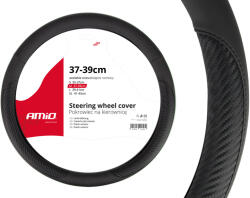AMiO Husa volan negru + carbon SWC-17-M (37-39cm) (AVX-AM01694)