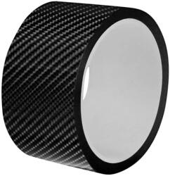 AVEX Rola ornament bandouri sau praguri autoadeziv din autocolant Carbon 5D, dimensiune 148 x 4 cm, culoare Neagra (AVX-PROT02) - voltix