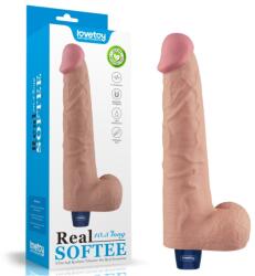 Lovetoy REAL SOFTEE vibrator, herés, akkus -24cm - szexshop
