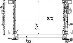 MAHLE kondenzátor, klíma MAHLE AC 283 000P for MERCEDES-BENZ (AC 283 000P)
