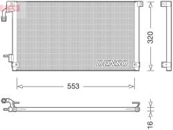 DENSO kondenzátor, klíma DENSO DCN21014 for PEUGEOT, CITROËN (DCN21014)