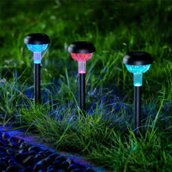 Garden of Eden Leszúrható szolár lámpa - RGB LED - 7 x 30 cm - színváltós Garden of Eden 13016 (13016)