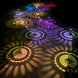 Garden of Eden Leszúrható szolár lámpa - 1 + 1 melegfehér / RGB SMD LED - fekete - 53 x 11, 4 cm Garden of Eden 13015 (13015)