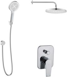 kielle Harmonia - Set de duș cu baterie încastrată, pentru 2 consumatori, cu accesorii EcoSpare și corp montare, crom 20623SP90 (20623SP90)