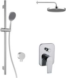 kielle Harmonia - Set de duș cu baterie încastrată, pentru 2 consumatori, cu accesorii EcoSpare și corp montare, crom 20623SP70 (20623SP70)
