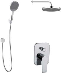 kielle Harmonia - Set de duș cu baterie încastrată, pentru 2 consumatori, cu accesorii EcoSpare și corp montare, crom 20623SP110 (20623SP110)