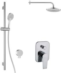 kielle Harmonia - Set de duș cu baterie încastrată, pentru 2 consumatori, cu accesorii EcoSpare și corp montare, crom 20623SP80 (20623SP80)