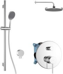 kielle Oudee - Set de duș cu baterie încastrată, pentru 2 consumatori, cu accesorii EcoSpare și corp montare, crom 20602SP50 (20602SP50)
