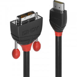 Lindy Cablu video LINDY Black, HDMI Male - DVI-D Male, 1m, negru (LY-36271)
