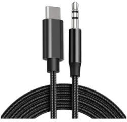 Lemontti Cablu audio Lemontti USB-C Male la Jack 3.5 mm Male, 1m, Black (LAUXCTCBK)