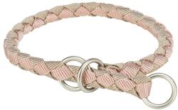 TRIXIE Zgardă semi-strangulantă câini talie mică TRIXIE Cavo S 30-36 cm roz/nisip