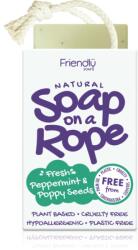 Friendly Soap Soap on a Rope Peppermint & Poppy Seeds săpun natural pe șnur 95 g