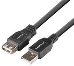 Lanberg CA-USBE-15CU-0018-BK extension cable USB 2.0 AM-AF 1.8m black (CA-USBE-15CU-0018-BK) (CA-USBE-15CU-0018-BK)