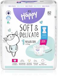 Bella Baby Happy Soft&Delicate scutece de unică folosință cu canale Newborn 2-5 kg 82 buc