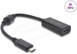Delock ? USB Type-C adapter HDMI (DP Alt mód) 8K 60 Hz -hoz HDR és HDCP fekete (4043619610853)