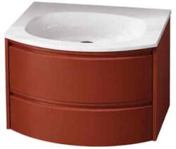 Kolpa San Set mobilier baie suspendat Kolpasan, Joy 60 cm, cu lavoar Cast Marble, ceramic red (585780)
