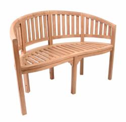divero Bancă decorativă din tec, 120 cm, pentru grădină și terasă (GL05224)
