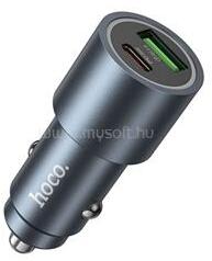 hoco. Z60 autós töltő Type-C+USB aljzat 48W, LED jelzés, FEKETE (HOCO_Z60) (HOCO_Z60)