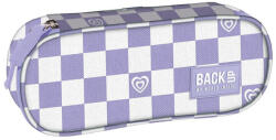 DERFORM BackUp ovális tolltartó - Lila, fehér kockás (PB7A26) (PB7A26)