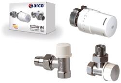 Arco 1/2″ sarok termosztatikus radiátorszelep szett (KCT01-Szett) (KCT01)