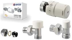 Arco 1/2″ sarok termosztatikus radiátorszelep M24x1, 5 szett, 15-ös (KCT05-Szett) (KCT05)