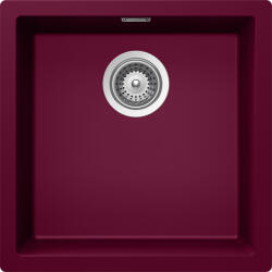 SCHOCK Schock Kaia N-100 Cristadur Berry konyhai mosogatótálca, gránit kompozit, bogyószín, 456 x 456 mm, munkalapra/munkalap alá/szintbe építés (KAIN100BERR)