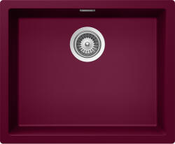 SCHOCK Schock Kaia N-100L Cristadur Berry konyhai mosogatótálca, gránit kompozit, bogyószín, 556 x 456 mm, munkalapra/munkalap alá/szintbe építés (KAIN100LBERR)