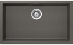 SCHOCK Schock Kaia N-100XL Cristadur Silverstone konyhai mosogatótálca, gránit kompozit, sötétszürke, 756 x 456 mm, munkalapra/munkalap alá/szintbe építés (KAIN100XLSILV)