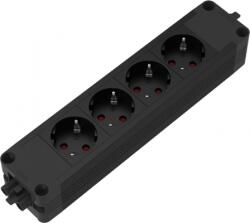Fellowes Bloc priza modulara eGST 2.0, Filex Power Strip, 4 iesiri, negru, Fellowes 685004