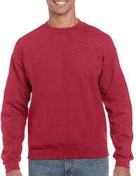 Gildan Uniszex Pulóver Hosszú ujjú Gildan Heavy Blend Adult Crewneck Sweat - S, Antik meggypiros
