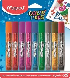 Maped Lipici cu sclipici, MAPED "ColorPeps", 9 culori diferite 813010 (813010)
