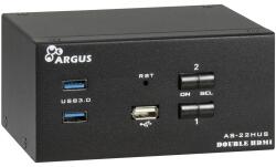 Inter-Tech Switch KVM Inter-Tech AC-22HUS, 4 x HDMI, Black (88887410)
