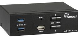 Inter-Tech Switch KVM Inter-Tech AS-21HUS, 2 x HDMI, Black (88887409)
