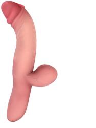 Guilty Toys Vibrator Realist Master Vibe No. 2, 10 Moduri Vibratii, Silicon Lichid, USB Magnetic, Natural, 26 cm, Guilty Toys Vibrator
