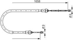 Bosch Cablu frana mana BOSCH - uleideulei - 84,96 RON