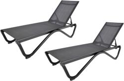  Alumínium napozóágyak ZWL-515 DUO 2 db fekete (ZWL515C)