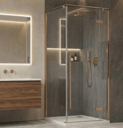 Wellis Zuhanykabin, Wellis Sorrento Plus zuhanykabin 90x90, jobbos, brushed rosegold WC00566 - mozaikkeramia